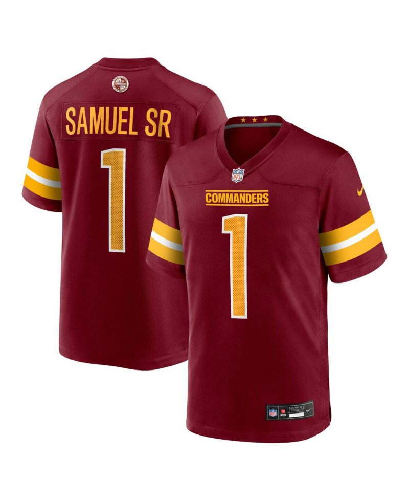 Men's Deebo Samuel Sr Burgundy Washington Commanders Game Player Jersey
