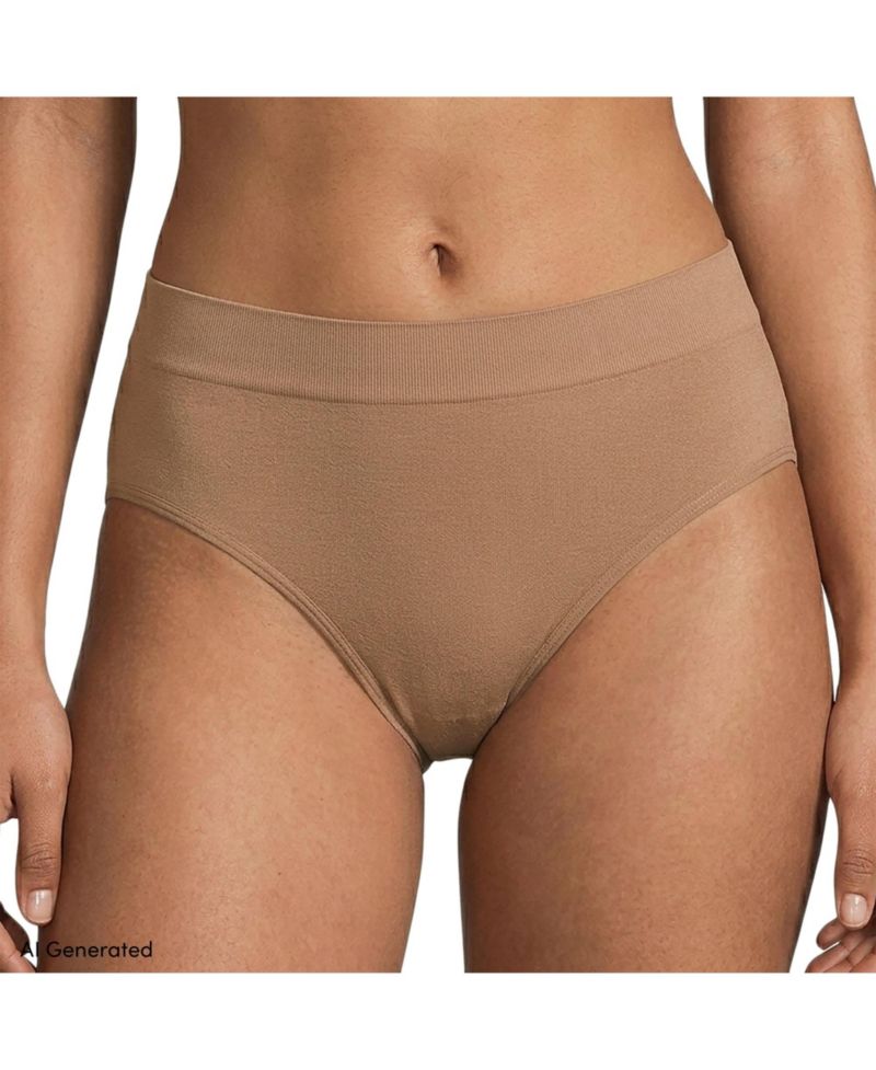Women's Bikini Brief Cotton Comfort Seamless Basics 3 Pack Panties