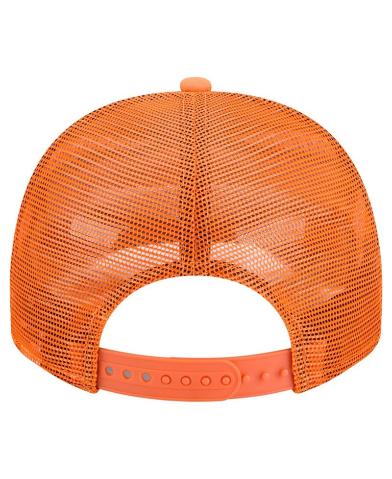 Men's White/Orange Denver Broncos Foam A-Frame 9FIFTY Snapback Trucker Hat
