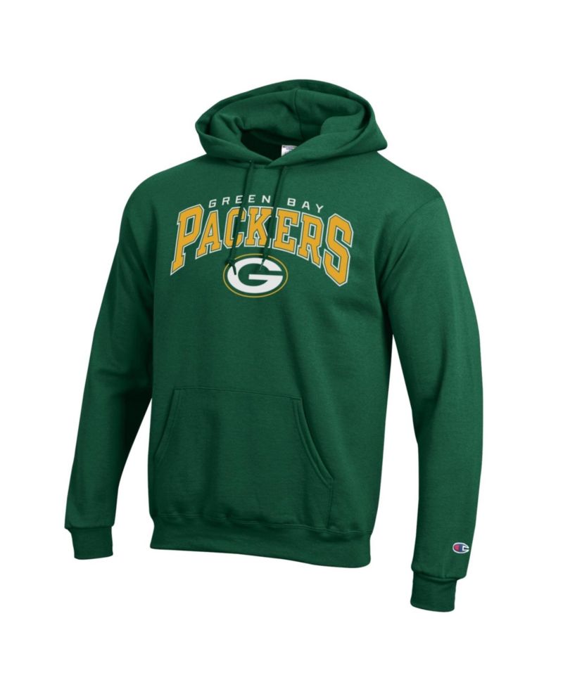 Men's Green Green Bay Packers Power Blend Arch over Logo Hoodie
