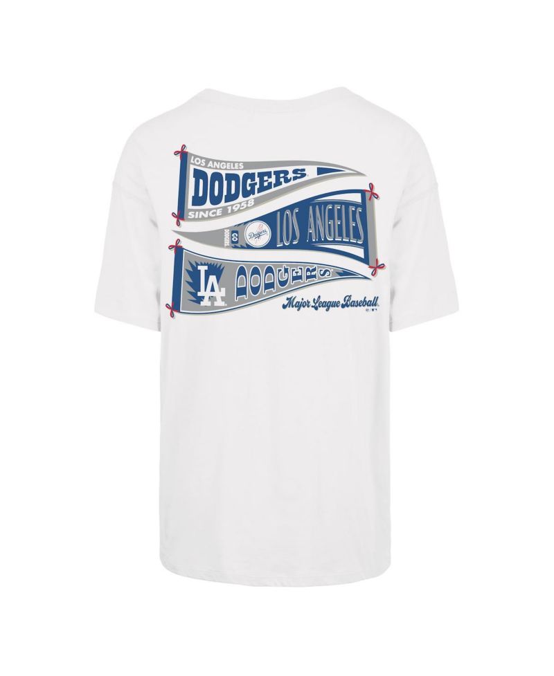 Women's Sand Los Angeles Dodgers Bow Banner Sadie T-Shirt