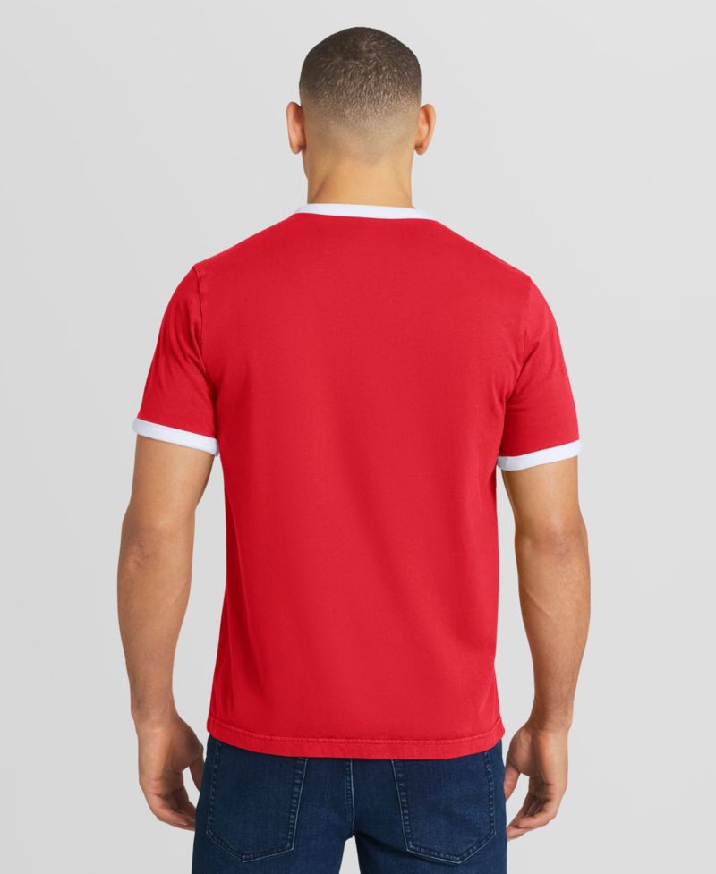 Men's Red Cincinnati Reds Washed Ringer T-Shirt