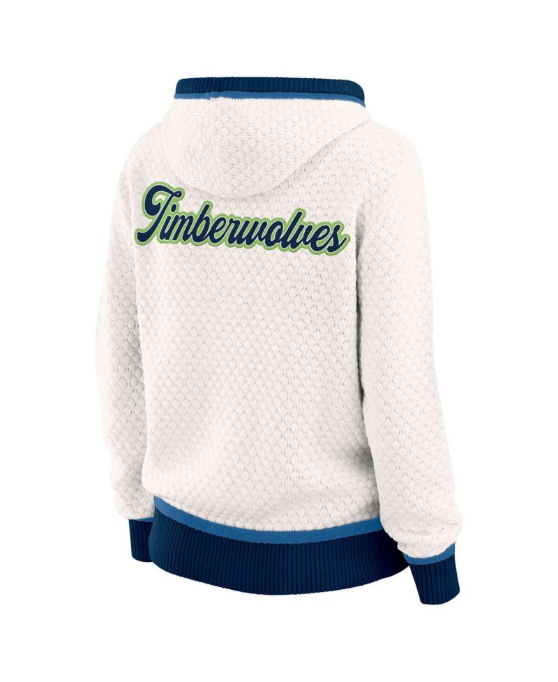 Women's Cream Minnesota Timberwolves Plus Size Hoodie Sweater