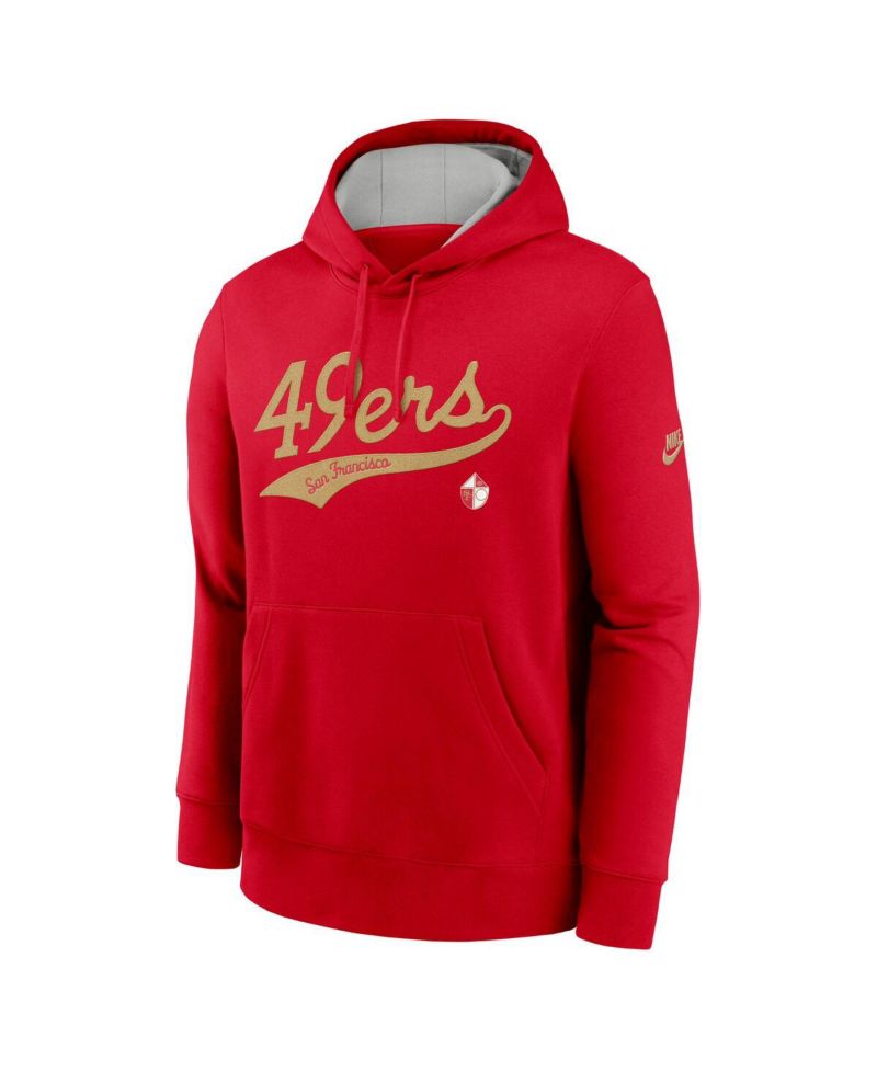 Men's Scarlet San Francisco 49ers Rewind Club Logo Pullover Hoodie