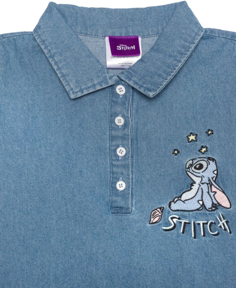 Girls' 2T-6X Stitch Cap-Sleeve Collared Dress