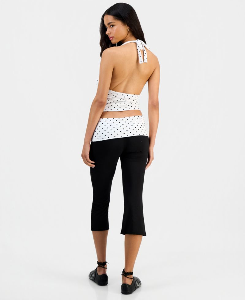 Juniors' Cropped Halter Top