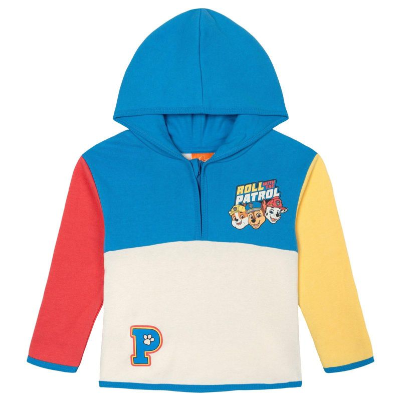 Toddler Boys 2T -4T Fleece Quarter-Zip Hooded Sweatshirt