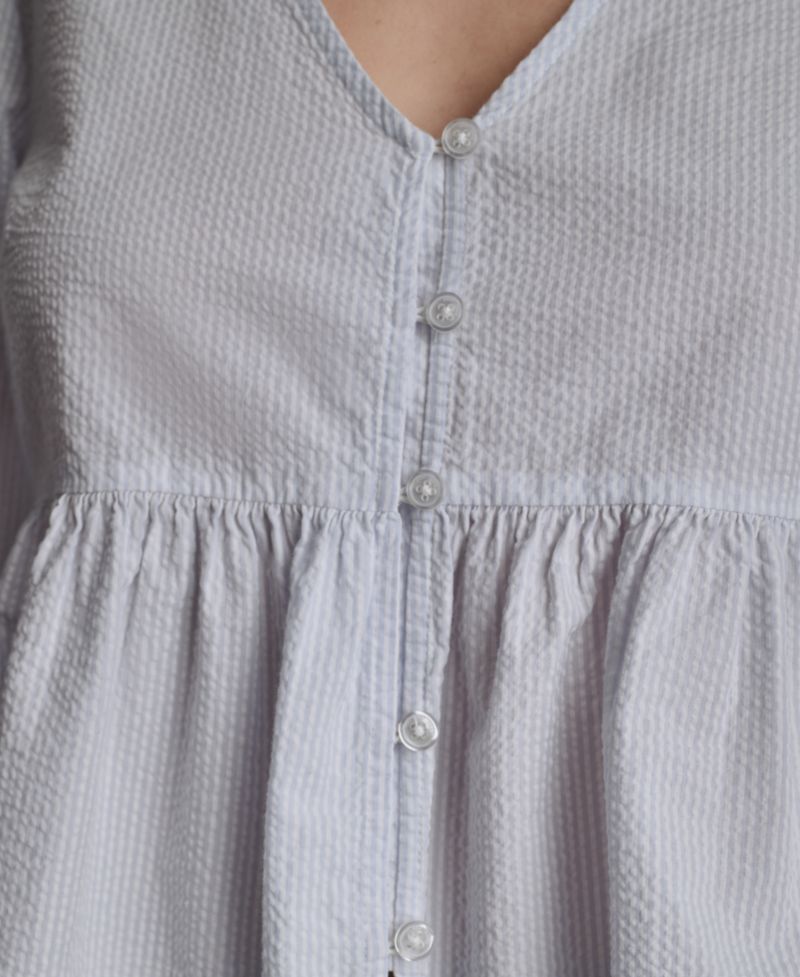 Petite Puff-Sleeve V-Neck Top