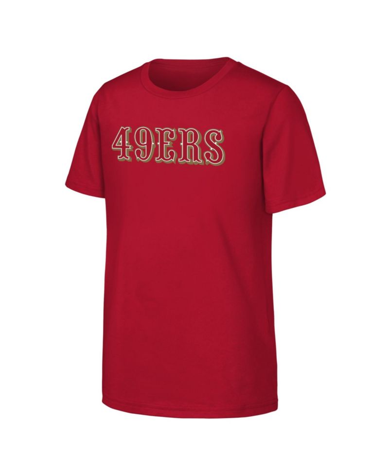 Boys' 4-20 and Girls' 4-16 San Francisco 49ers Christian McCaffrey Name & Number Crewneck T-Shirt