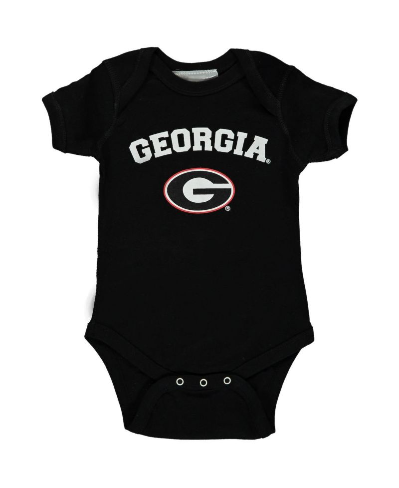 Infant Boys and Girls Black Georgia Bulldogs Arch & Logo Bodysuit