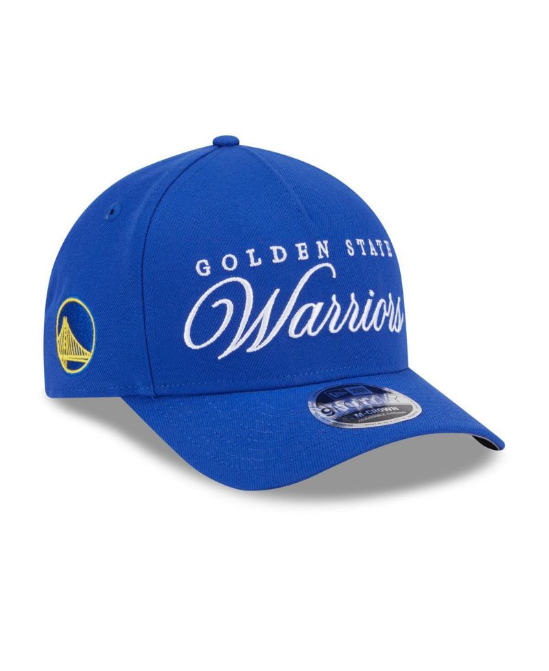 Men's Royal Golden State Warriors 2025 NBA Draft M-Crown A-Frame 9FORTY Adjustable Hat