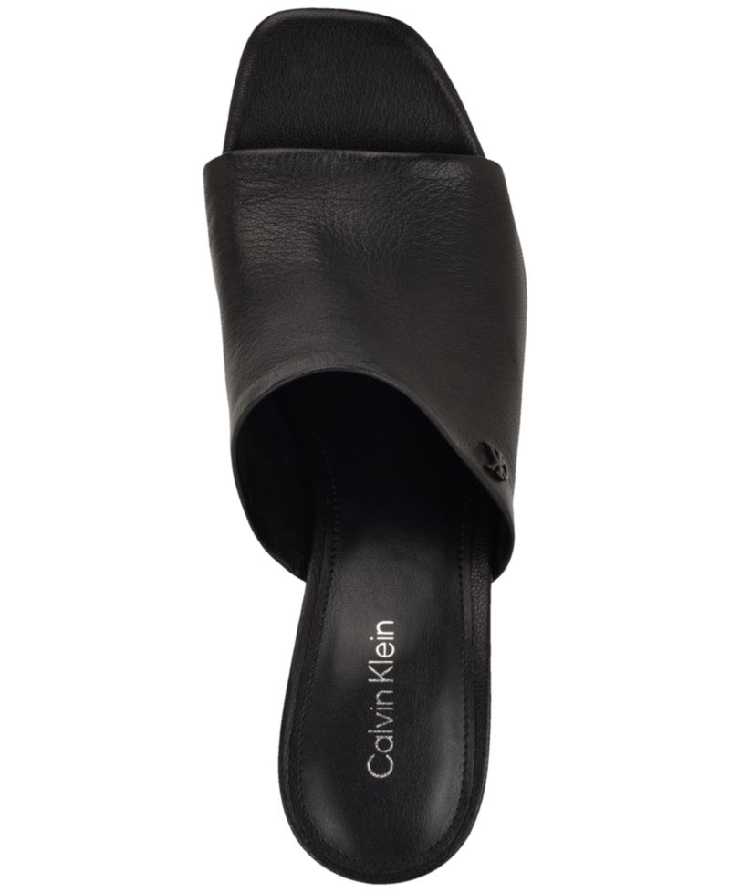 Women's Chaney Leather Slip-On Kitten Heel Dress Sandals