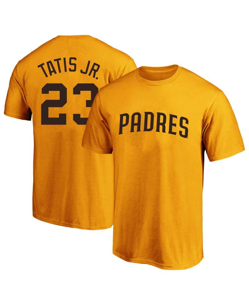 Men's Fernando Tatis Jr. Gold San Diego Padres Big & Tall Name & Number T-Shirt