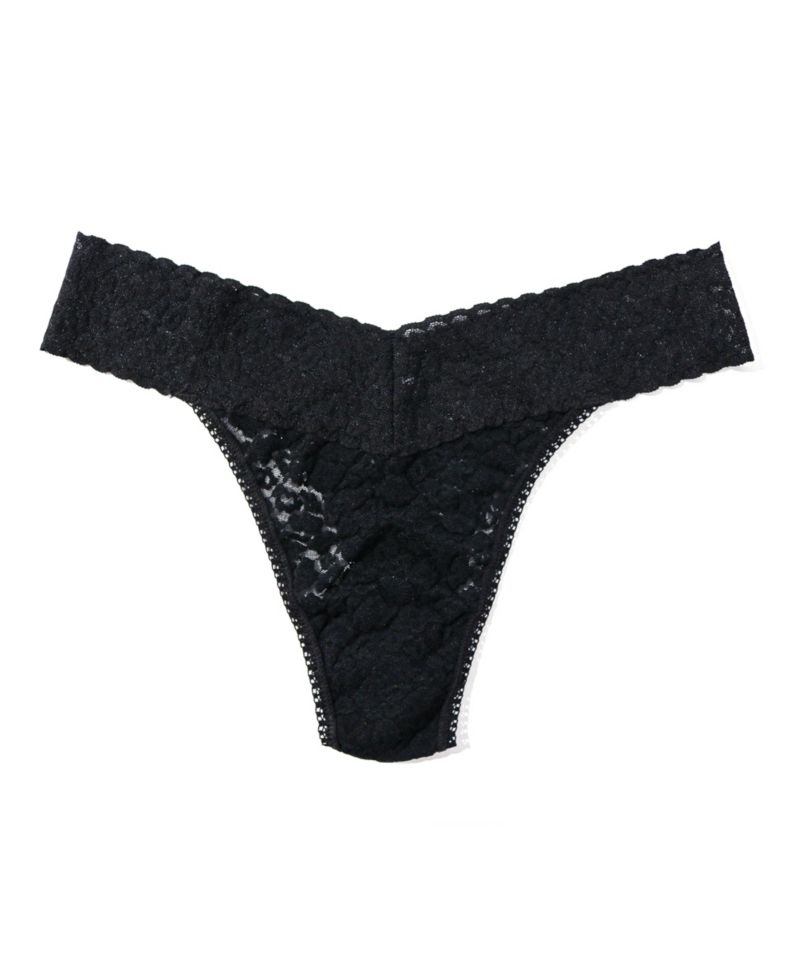 Women's Leopard Lace Original Rise Thong Underwear 7I1101