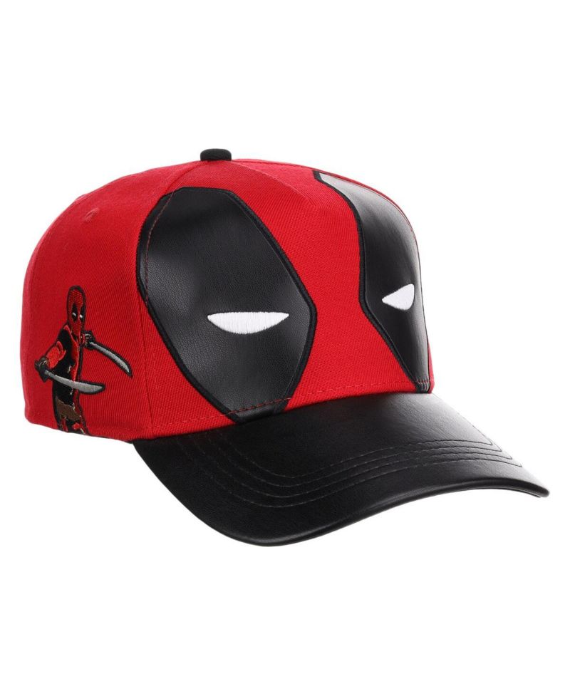 Men's Red Deadpool A-Frame Snapback Hat