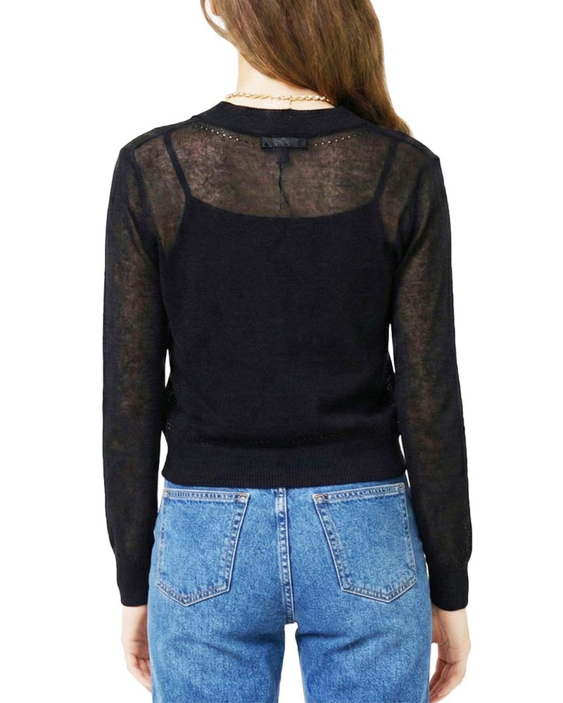 Women's Serena Sheer Pointelle Cardigan