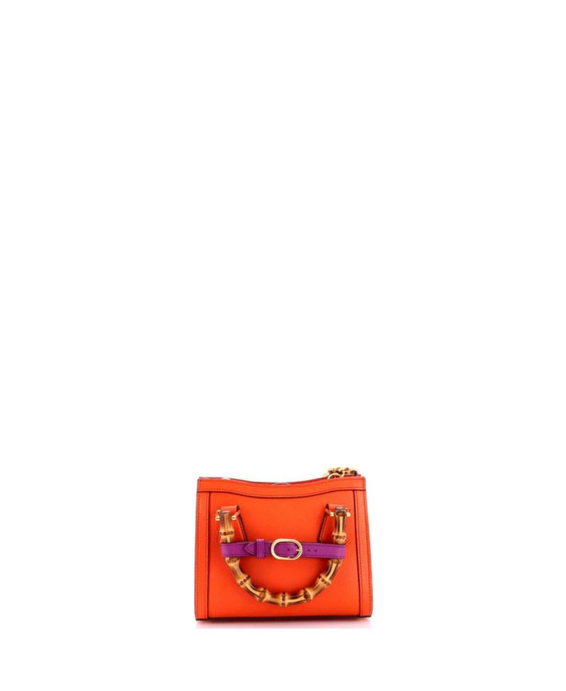 Mini Diana NM Bamboo Handle Tote Leather