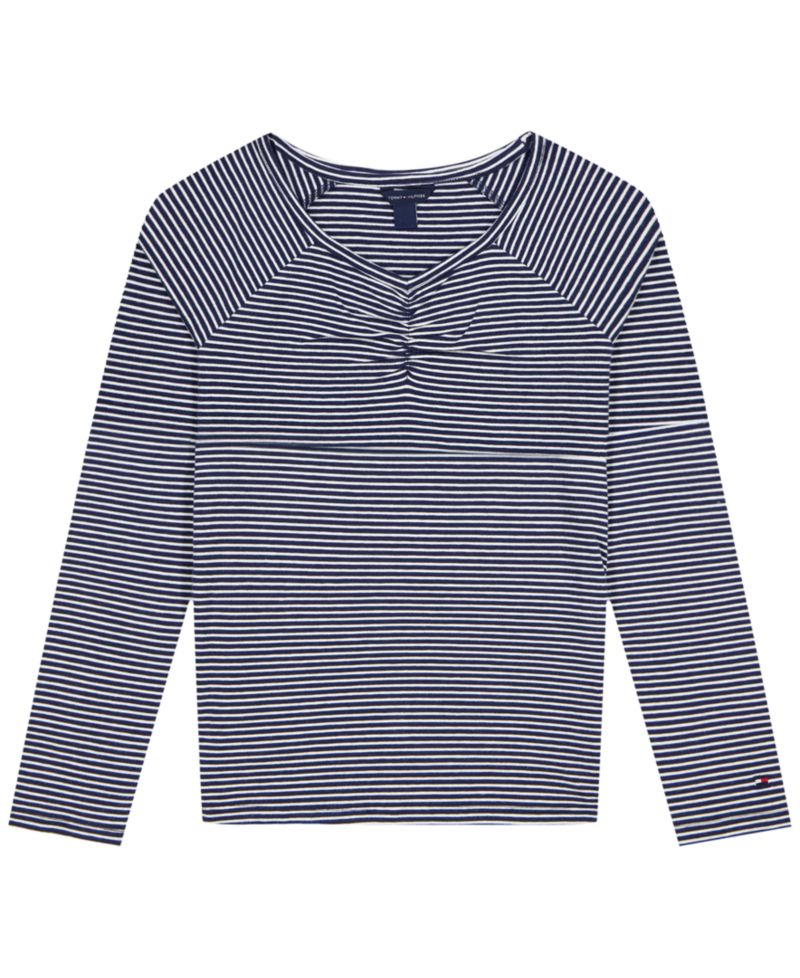 Girls' 7-16 Stripe Long-Sleeve Jersey Top
