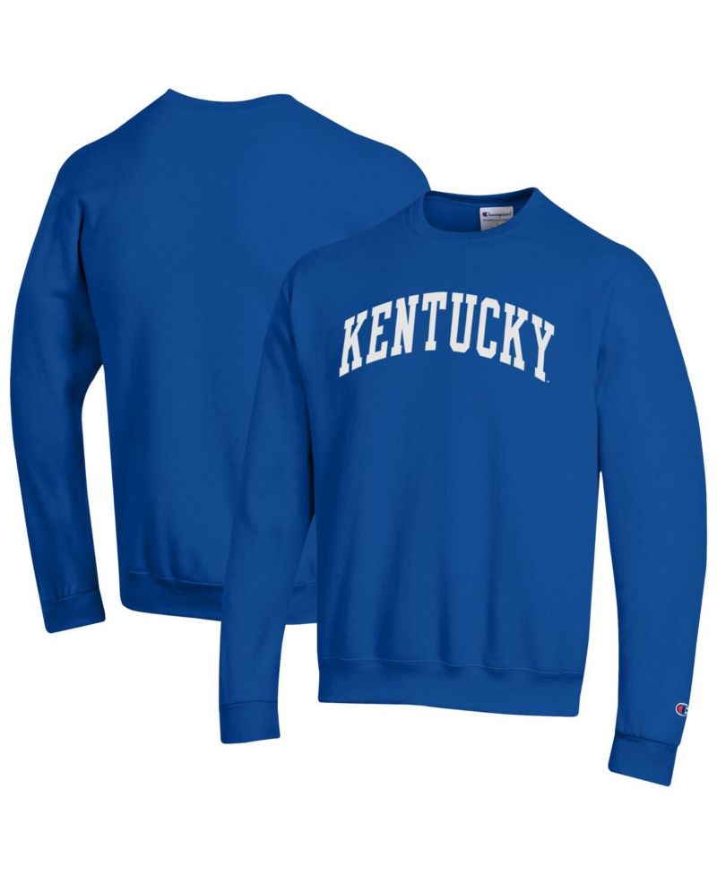 Men's Royal Kentucky Wildcats Basic Arch Fleece Pullover Sweatshirt