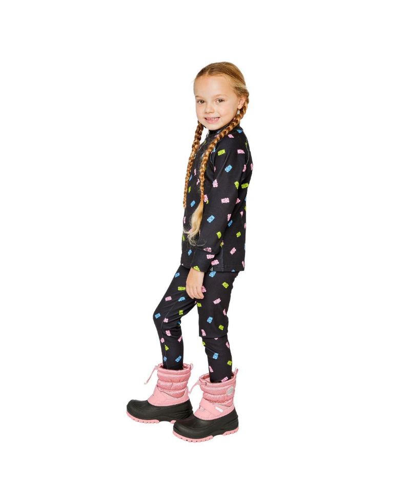 Big Girls (6-14) Two Piece Thermal Underwear Printed Gummy Bears