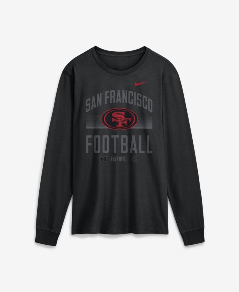 Men's San Francisco 49ers Always Prepared Essential Long-Sleeve Crewneck Cotton Jersey T-Shirt