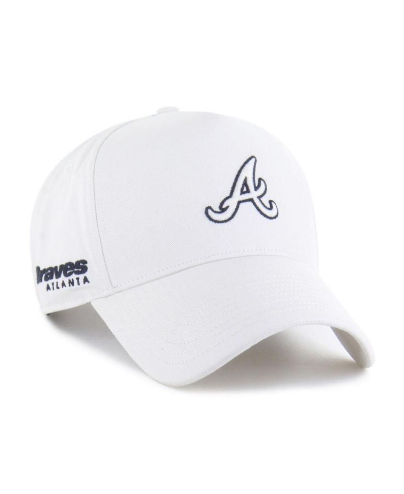 Men's White Atlanta Braves Foundational Pinch Offside Adjustable Hat