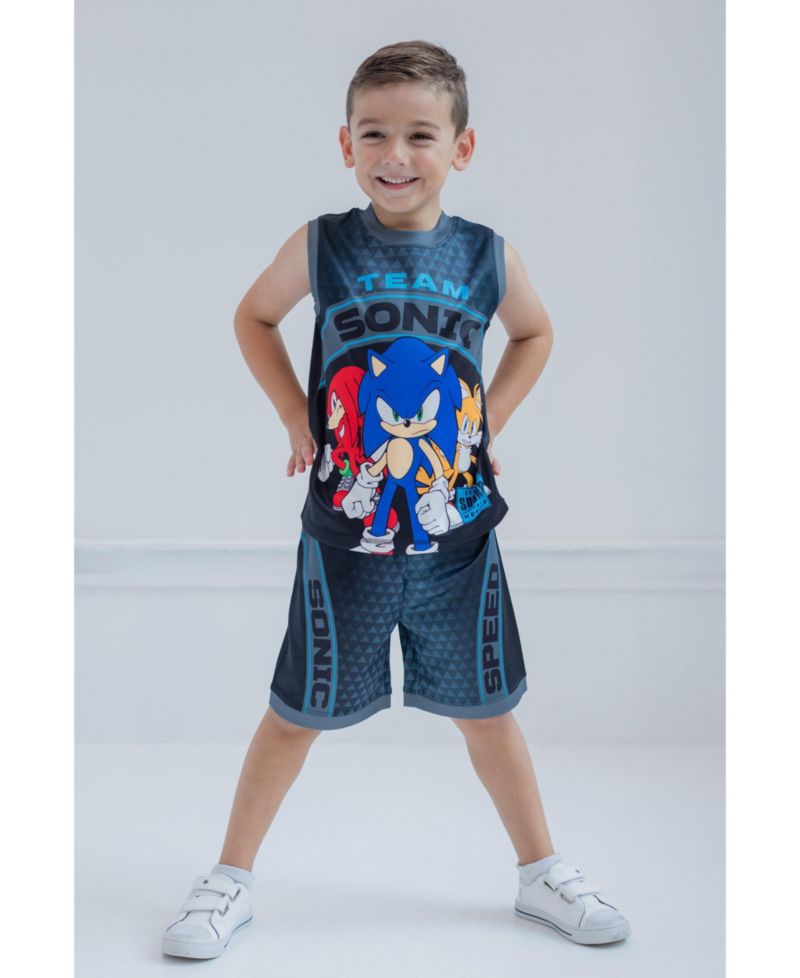 Little Boys (4-20) Sonic the Hedgehog Athletic 2-Piece Tank Top and Shorts Set