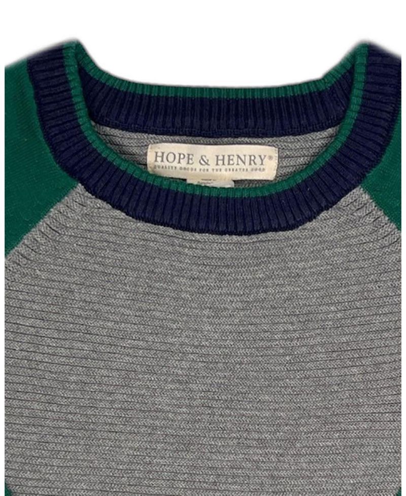 Little and Big Boys' XS - XL Organic Long Sleeve Raglan Sweater