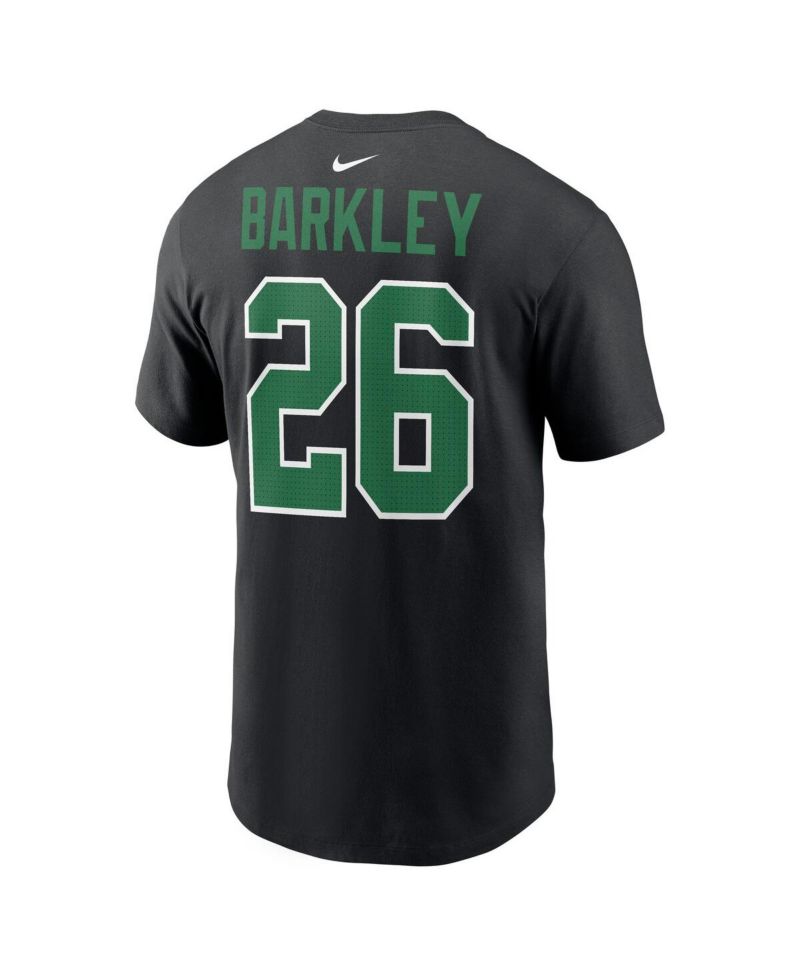 Men's Saquon Barkley Black Philadelphia Eagles Player Name & Number T-Shirt