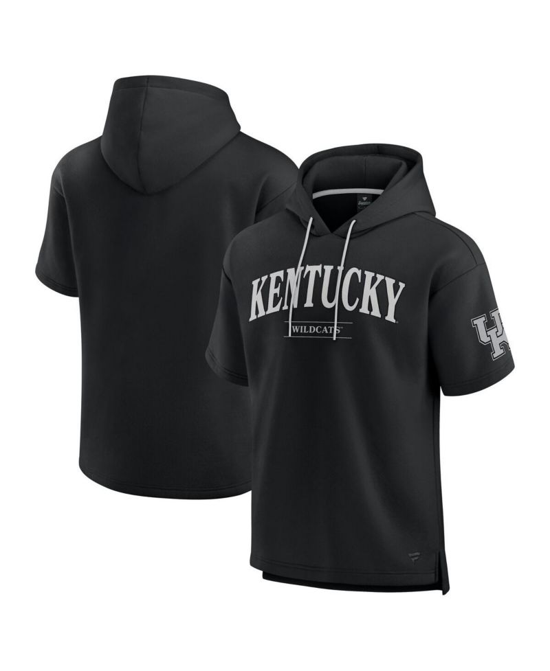 Men's Black Kentucky Wildcats Ready Short Sleeve Pullover Hoodie
