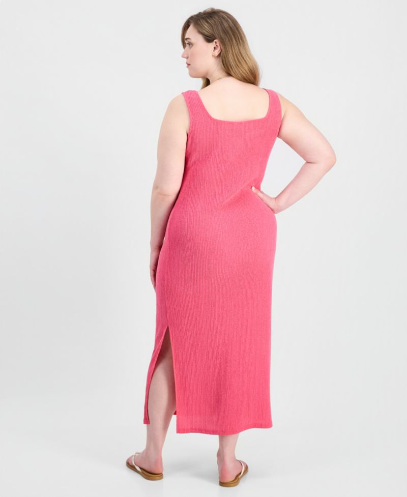 Trendy Plus Size Square-Neck Maxi Dress