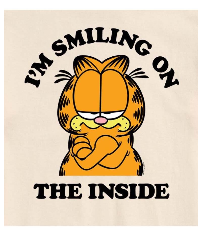 Hybrid Apparel Garfield Smiling Mens Short Sleeve Tee