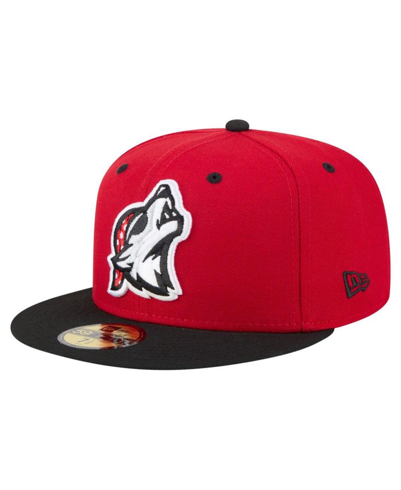 Men's Red/Black Erie SeaWolves Authentic Collection 59FIFTY Fitted Hat