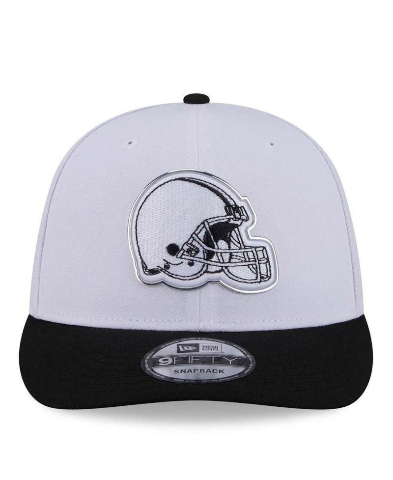 Men's White/Black Cleveland Browns 2026 NFL Draft Pre-Curved 9FIFTY Snapback Hat