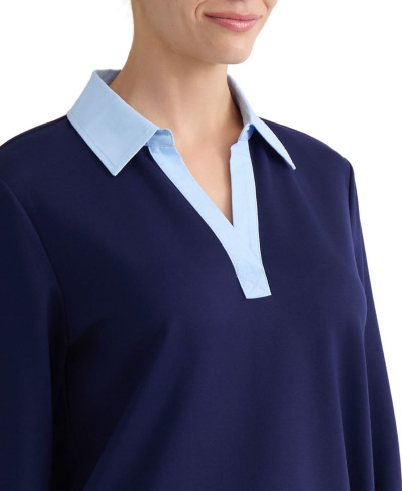 Petite V-Neck Twofer Top
