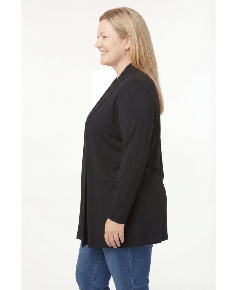 Plus Size Within 2-Fer Cardigan & Attached Lace Tunic