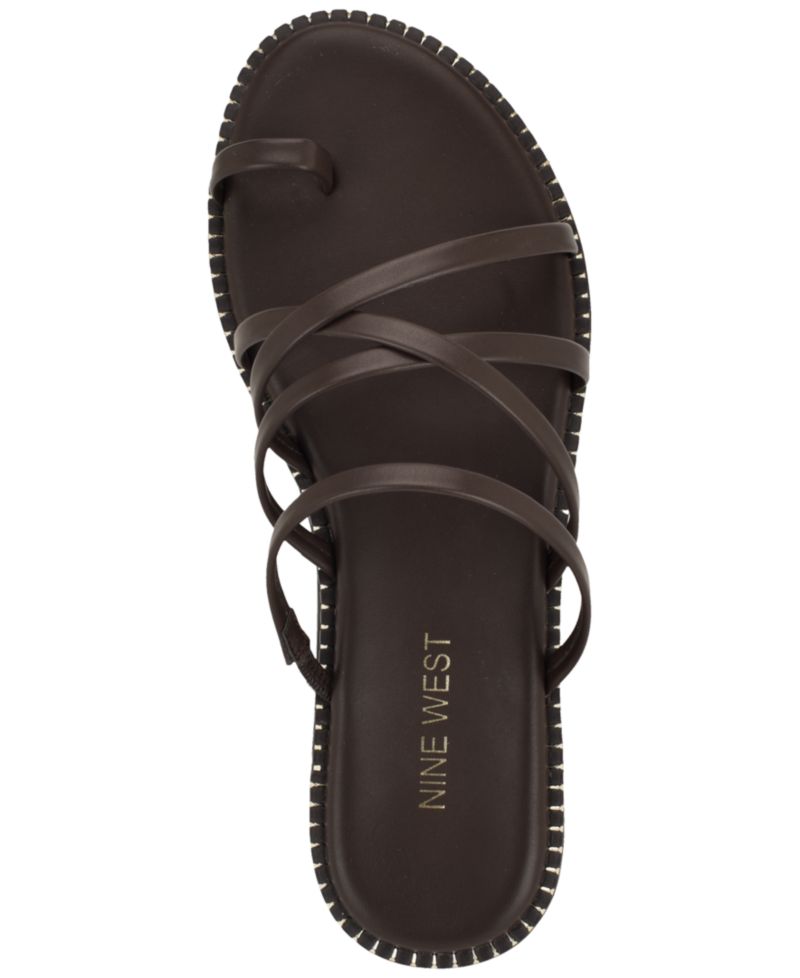 Women's Digen Strappy Toe Loop Flat Slip-On Sandals