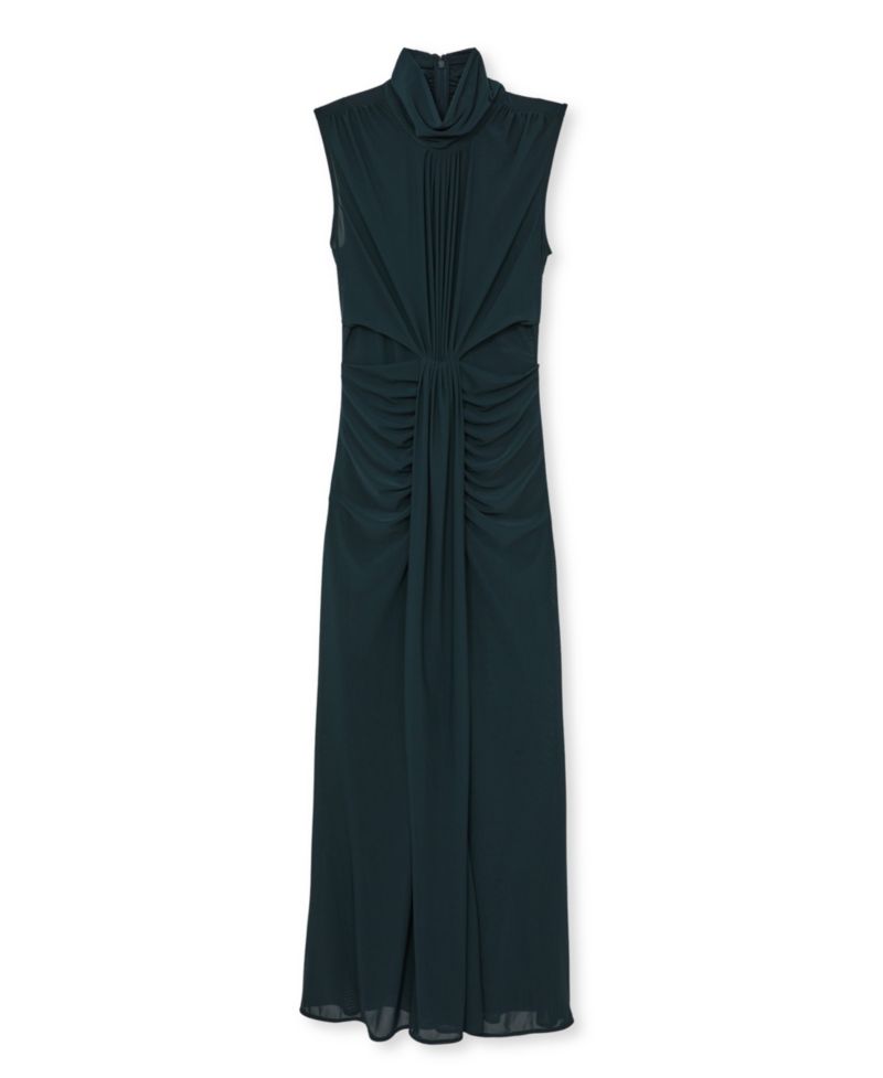 Women's Daniella Ruched Sleeveless High-Neck Gown