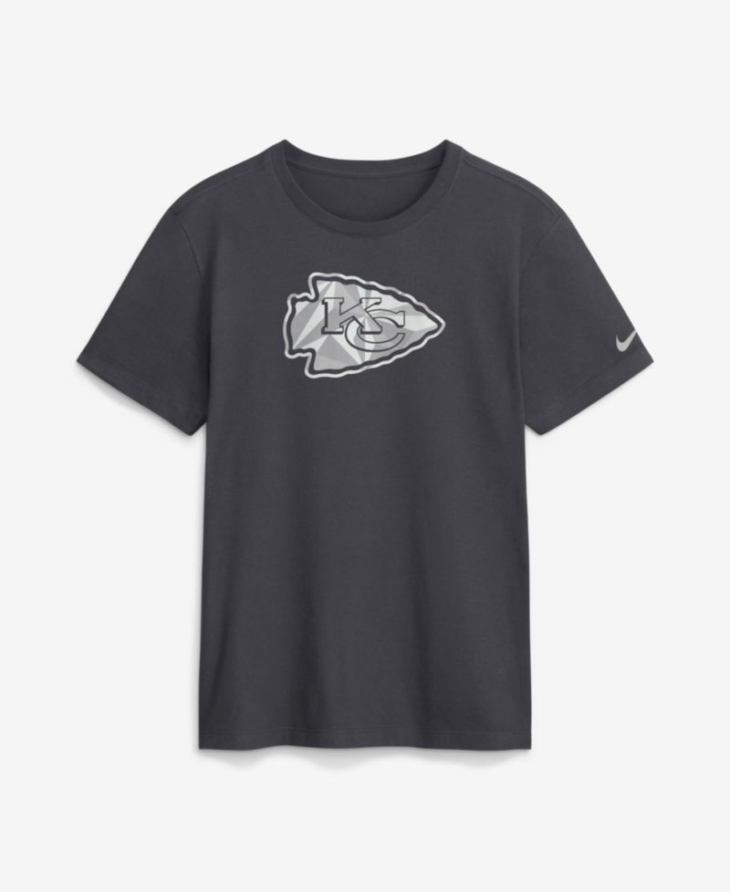 Men's Kansas City Chiefs Fractal Logo Crewneck T-Shirt