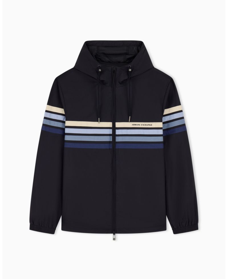 Men's Stretch Nylon 4 Stripes Windbreaker