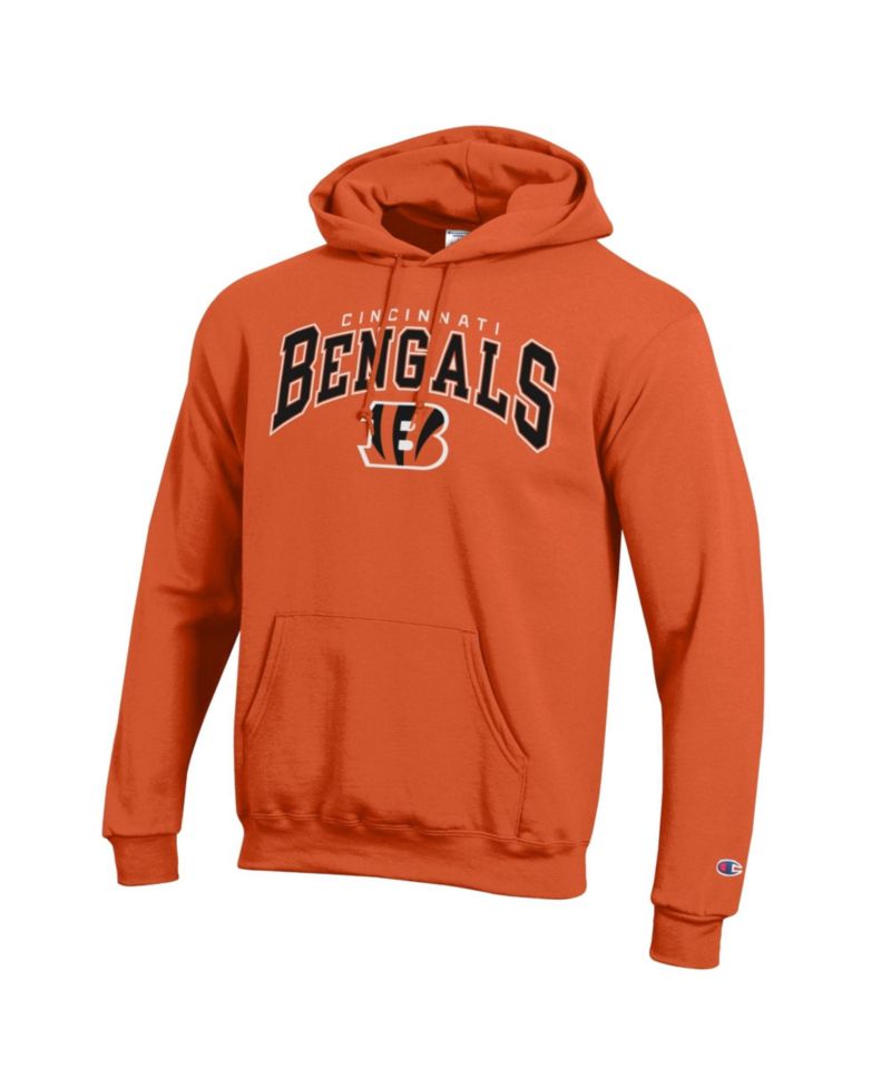 Men's Cincinnati Bengals Powerblend Arch over Logo Fleece-lined Screen Print Hoodie