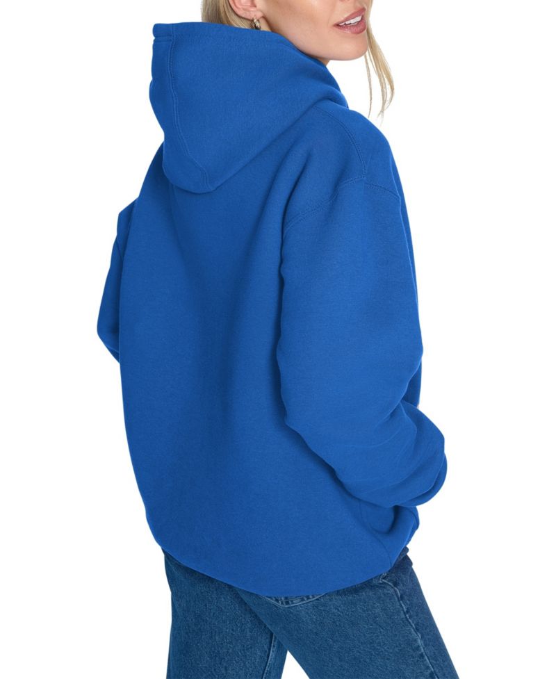 Women's Royal Buffalo Bills Lace Team Lockup Fleece Hoodie