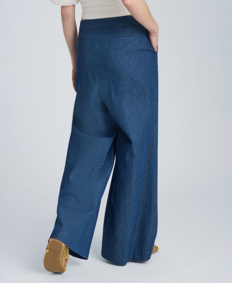 Women's High-Rise Triple Pleated Wide-Leg Pants