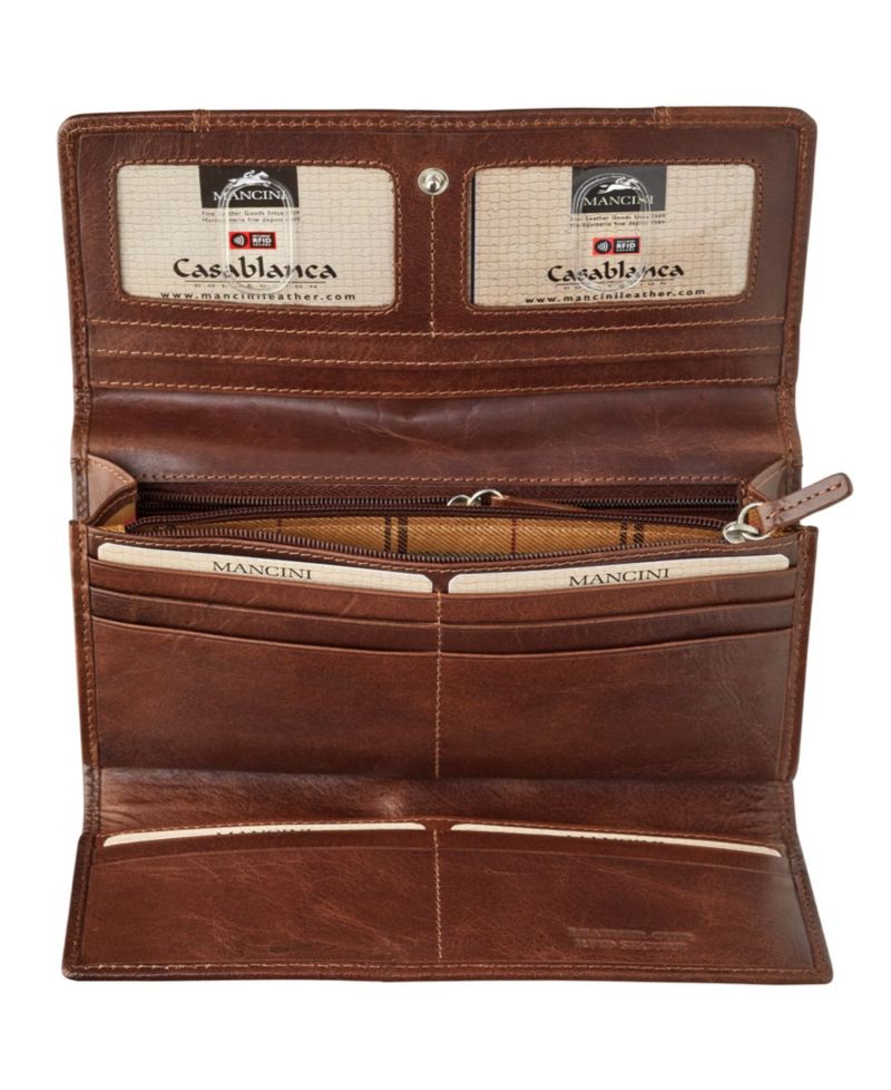 Casablanca Collection RFID Secure Ladies Trifold Wallet