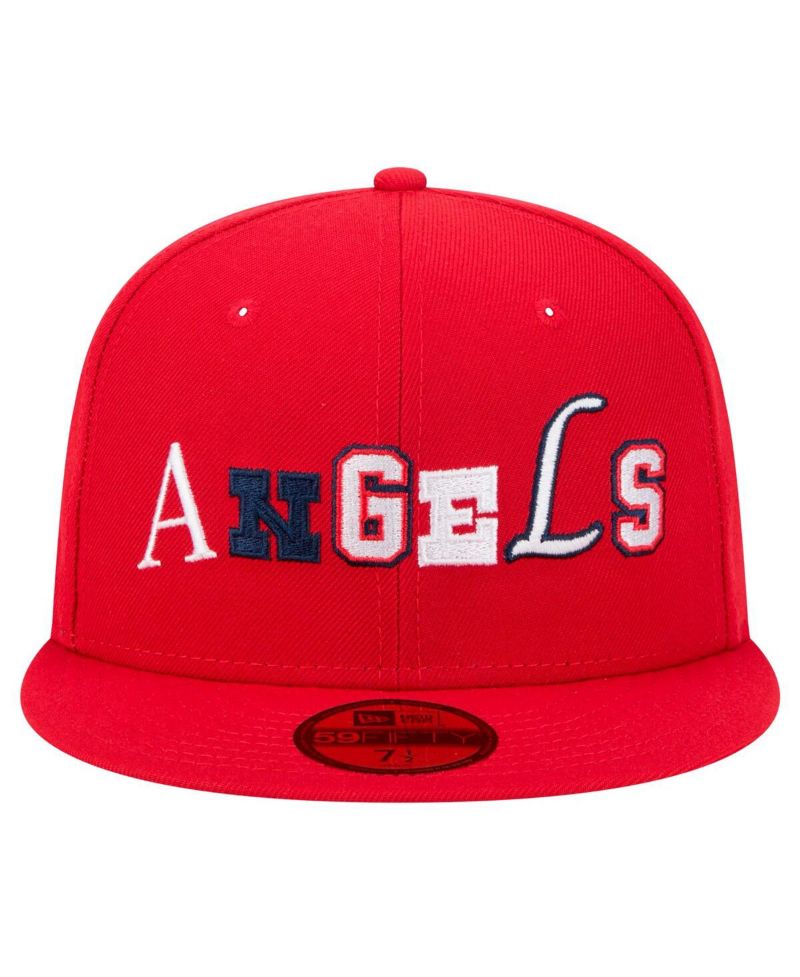 Men's Red Los Angeles Angels Ransom 59FIFTY Fitted Hat
