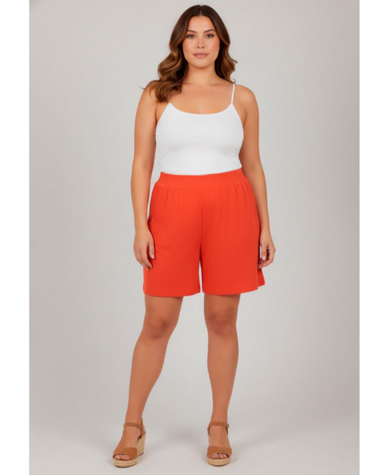 Women's Knit Gauze Smocked Shorts