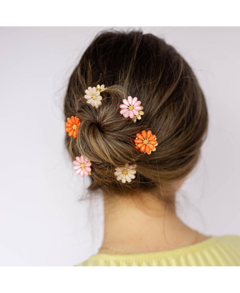 Women's Mini Claw Clip Set of 6 - Daisy Blooms