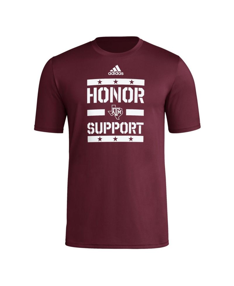 Men's Maroon Texas A&M Aggies Honor Support Pre-Game T-Shirt