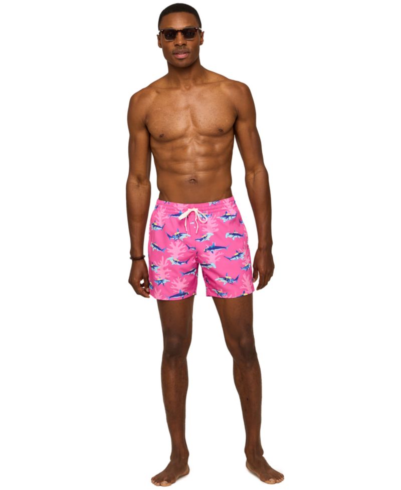 Men's The Great Pink Sharks Classic 5.5" Swim Trunks