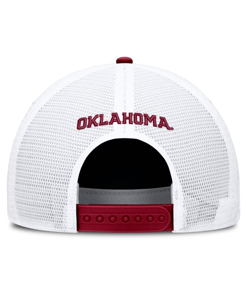 Men's and Women's Crimson Oklahoma Sooners 2026 On-Field Gameday Rope Trucker Adjustable Hat